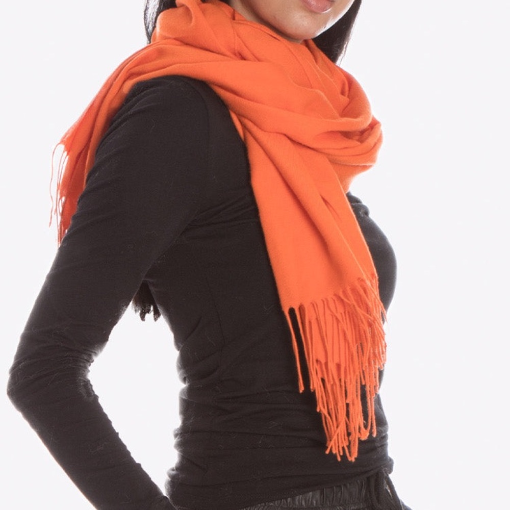 Pia Rossini orange Pashmina Scarf